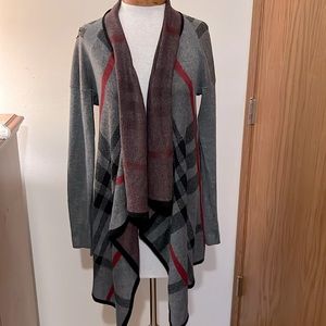 Staccato Plaid Layered Cardigan
